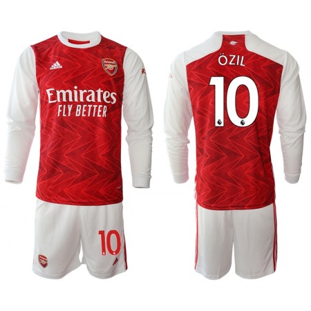 Fotballdrakt Arsenal Mesut Ozil 10 Barn Hjemmetrøye 2020-2021 Langermet